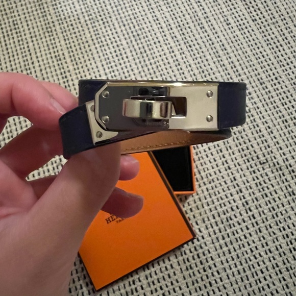 Hermes double tour kelly bracelet navy blue XS - Picture 1 of 4